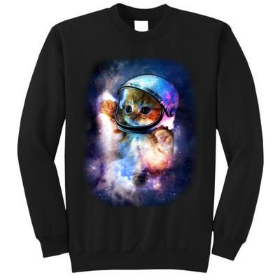 Astronaut Cat In Space Tall Sweatshirt