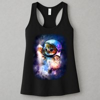Astronaut Cat In Space Womens Tank Top