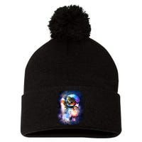 Astronaut Cat In Space Pom Pom 12in Knit Beanie