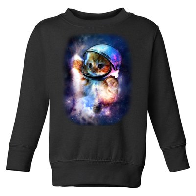 Astronaut Cat In Space Toddler Sweatshirt