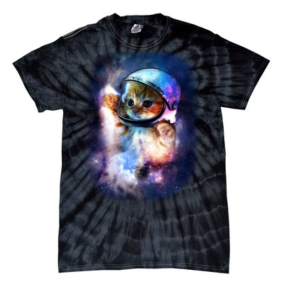 Astronaut Cat In Space Tie-Dye T-Shirt