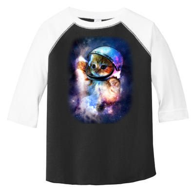 Astronaut Cat In Space Toddler Fine Jersey T-Shirt