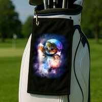 Astronaut Cat In Space Golf Towel