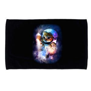 Astronaut Cat In Space Microfiber Hand Towel