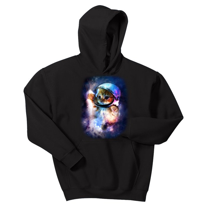 Astronaut Cat In Space Kids Hoodie