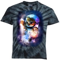 Astronaut Cat In Space Kids Tie-Dye T-Shirt