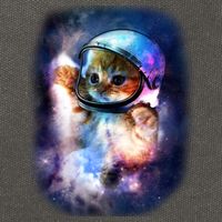 Astronaut Cat In Space Cotton Canvas Backpack