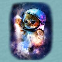 Astronaut Cat In Space Sueded Cloud Jersey T-Shirt