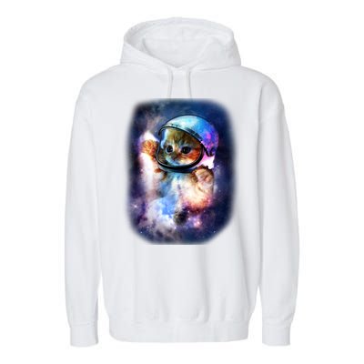 Astronaut Cat In Space Garment-Dyed Fleece Hoodie