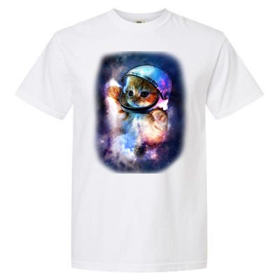 Astronaut Cat In Space Garment-Dyed Heavyweight T-Shirt