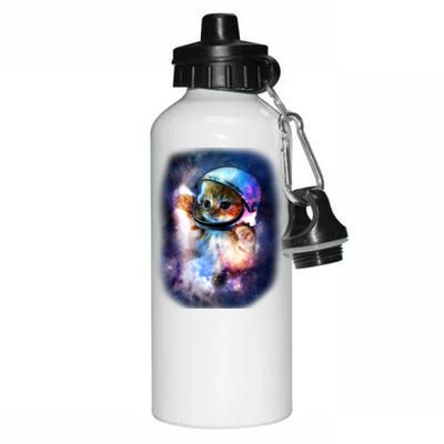 Astronaut Cat In Space Aluminum Water Bottle