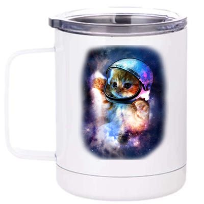 Astronaut Cat In Space 12 oz Stainless Steel Tumbler Cup