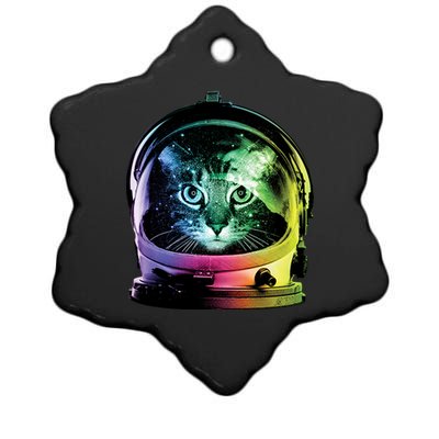 Astronaut Cat Space Helmet Ceramic Star Ornament