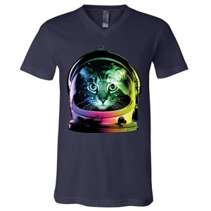 Astronaut Cat Space Helmet V-Neck T-Shirt