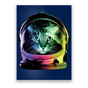 Astronaut Cat Space Helmet Poster