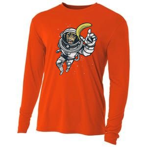 Astronaut Chimp Banana Cooling Performance Long Sleeve Crew