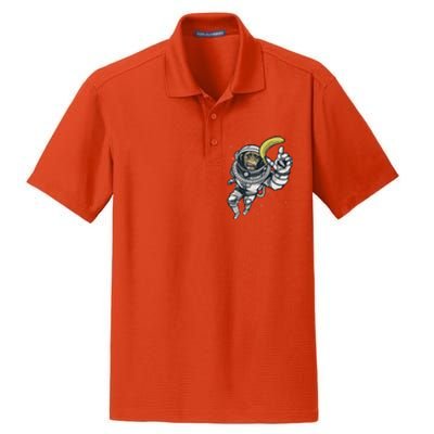 Astronaut Chimp Banana Dry Zone Grid Polo