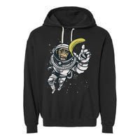 Astronaut Chimp Banana Garment-Dyed Fleece Hoodie