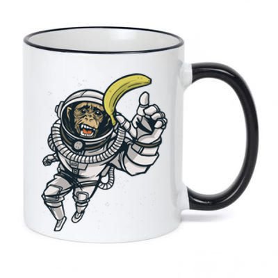 Astronaut Chimp Banana 11oz Black Color Changing Mug