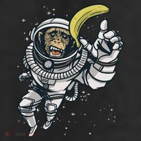 Astronaut Chimp Banana Adult Drive Performance Visor