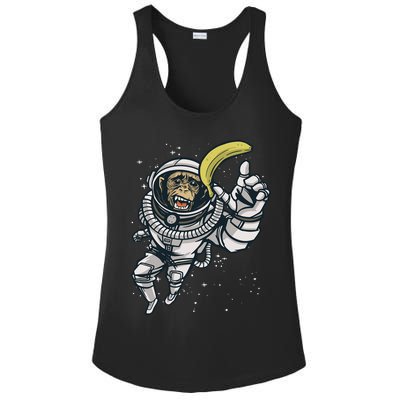 Astronaut Chimp Banana Ladies PosiCharge Competitor Racerback Tank