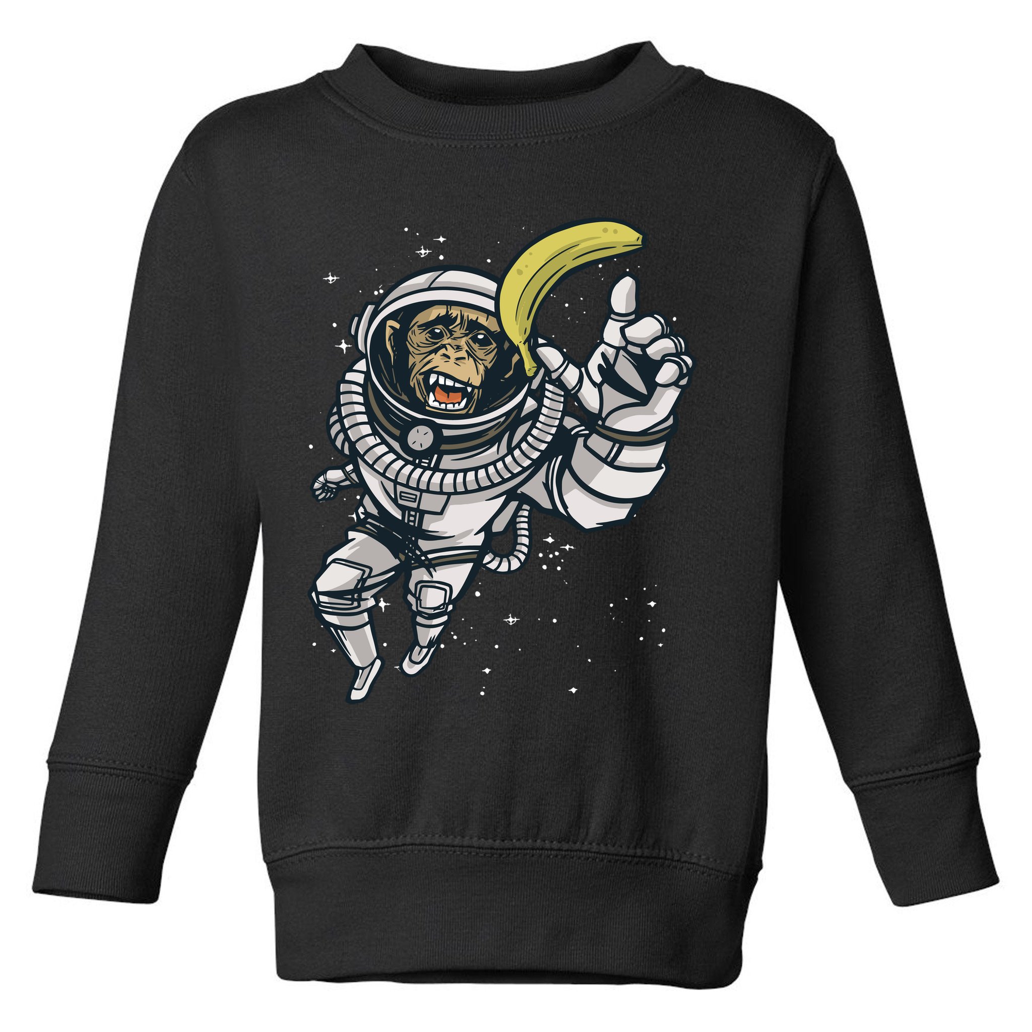 Astronaut Chimp Banana Toddler Sweatshirt