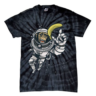 Astronaut Chimp Banana Tie-Dye T-Shirt