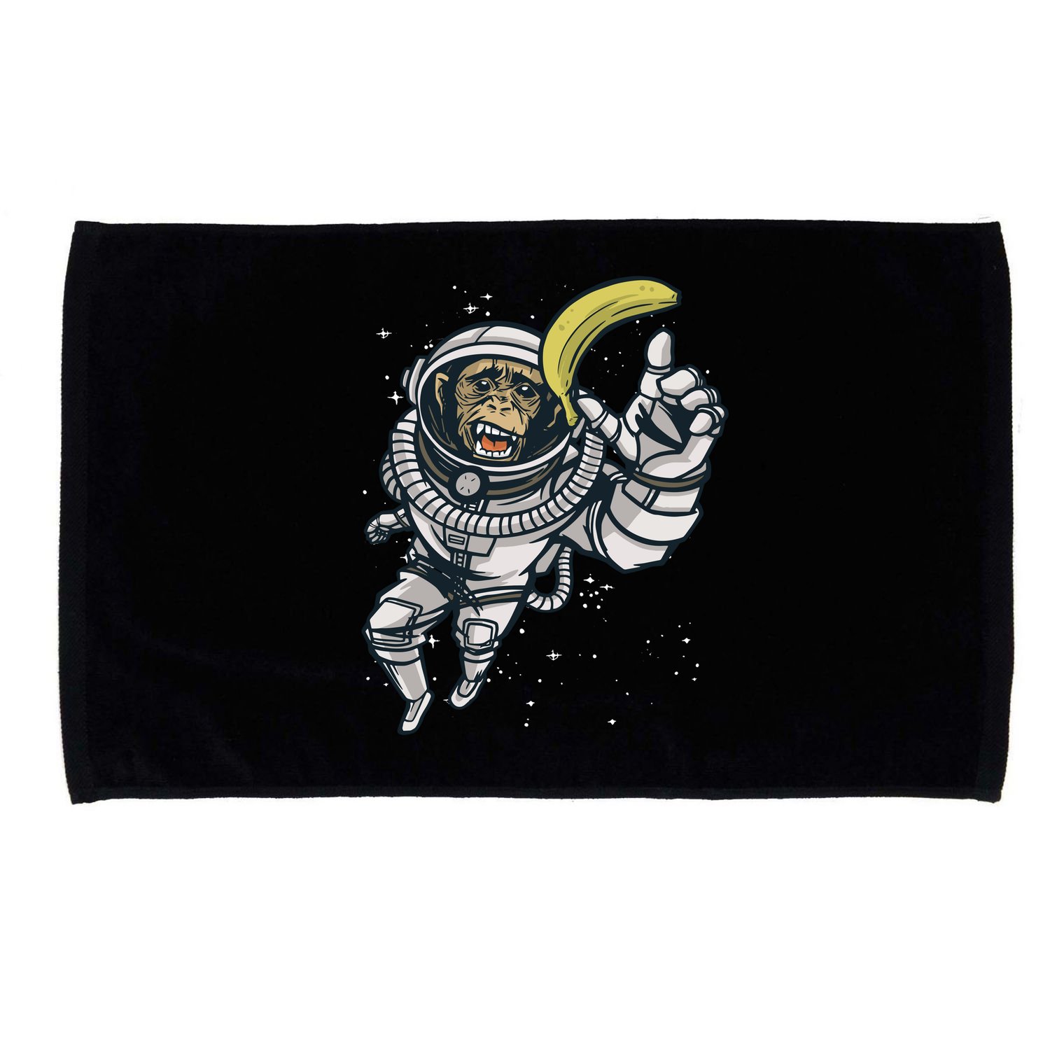 Astronaut Chimp Banana Microfiber Hand Towel