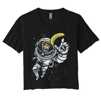 Astronaut Chimp Banana Crop Top