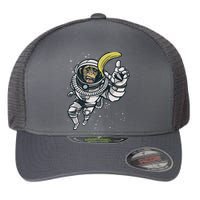 Astronaut Chimp Banana Flexfit Unipanel Trucker Cap