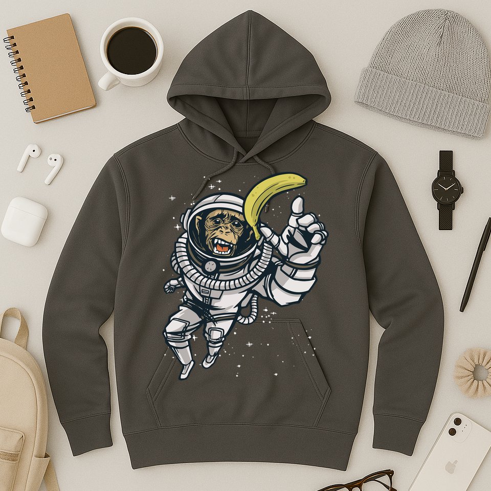 Astronaut Chimp Banana Hoodie