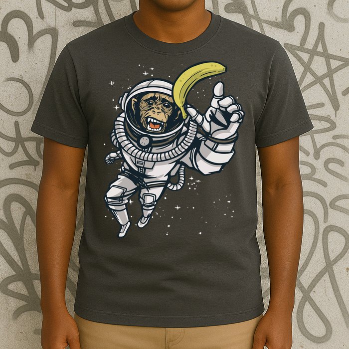Astronaut Chimp Banana T-Shirt