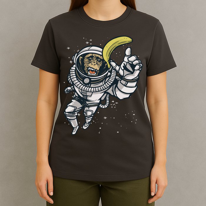 Astronaut Chimp Banana T-Shirt