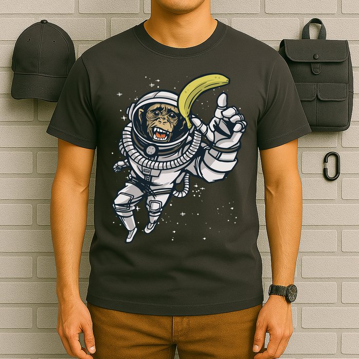 Astronaut Chimp Banana T-Shirt