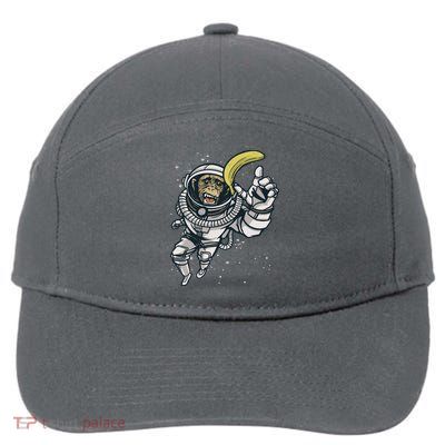 Astronaut Chimp Banana 7-Panel Snapback Hat