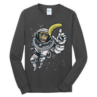 Astronaut Chimp Banana Tall Long Sleeve T-Shirt