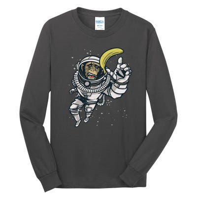 Astronaut Chimp Banana Tall Long Sleeve T-Shirt