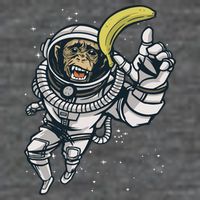 Astronaut Chimp Banana Mousepad