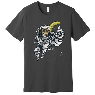 Astronaut Chimp Banana Premium T-Shirt