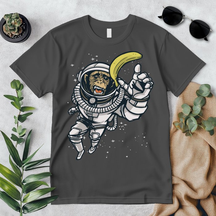 Astronaut Chimp Banana Premium T-Shirt