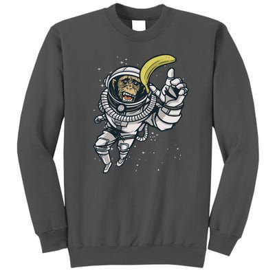 Astronaut Chimp Banana Tall Sweatshirt