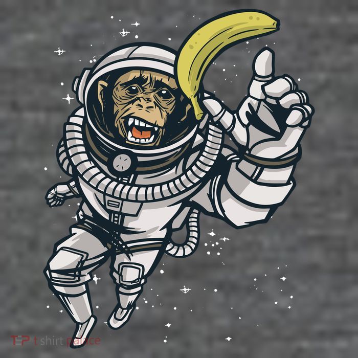 Astronaut Chimp Banana Baby Bodysuit