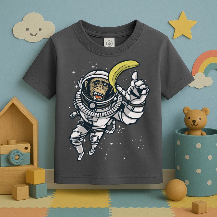 Astronaut Chimp Banana Toddler T-Shirt