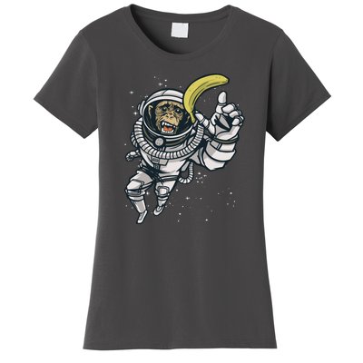 Astronaut Chimp Banana Women's T-Shirt