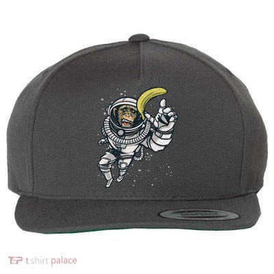 Astronaut Chimp Banana Wool Snapback Cap