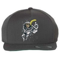 Astronaut Chimp Banana Wool Snapback Cap