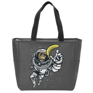 Astronaut Chimp Banana Zip Tote Bag