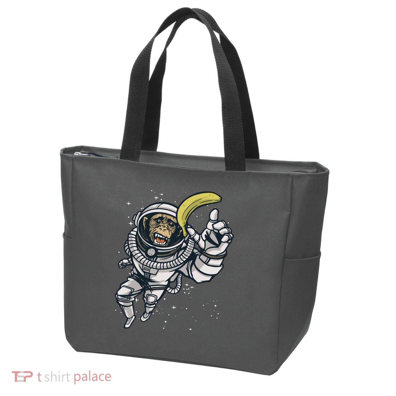 Astronaut Chimp Banana Zip Tote Bag