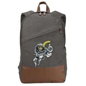 Astronaut Chimp Banana Cotton Canvas Backpack