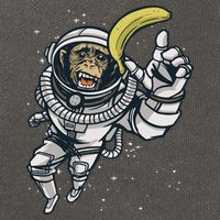 Astronaut Chimp Banana Cotton Canvas Backpack